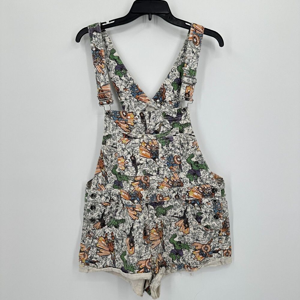 Marvel Her Universe Shortalls Romper Womens XL Orange Blue Avengers Fan Hulk